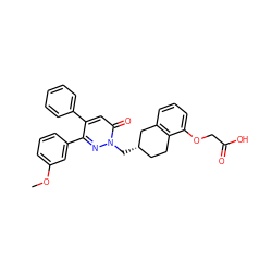 COc1cccc(-c2nn(C[C@H]3CCc4c(cccc4OCC(=O)O)C3)c(=O)cc2-c2ccccc2)c1 ZINC000299857679