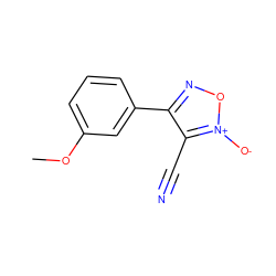 COc1cccc(-c2no[n+]([O-])c2C#N)c1 ZINC000013831328