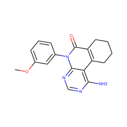 COc1cccc(-n2c(=O)c3c(c4c(N)ncnc42)CCCC3)c1 ZINC000009423248