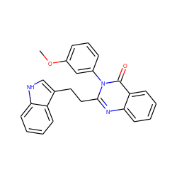 COc1cccc(-n2c(CCc3c[nH]c4ccccc34)nc3ccccc3c2=O)c1 ZINC000013821519