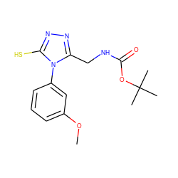 COc1cccc(-n2c(S)nnc2CNC(=O)OC(C)(C)C)c1 ZINC000004092443