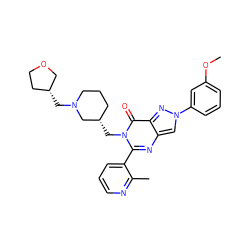 COc1cccc(-n2cc3nc(-c4cccnc4C)n(C[C@H]4CCCN(C[C@@H]5CCOC5)C4)c(=O)c3n2)c1 ZINC000169331011