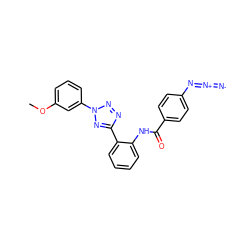 COc1cccc(-n2nnc(-c3ccccc3NC(=O)c3ccc(N=[N+]=[N-])cc3)n2)c1 ZINC001772584368