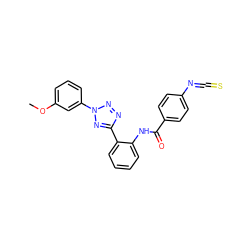 COc1cccc(-n2nnc(-c3ccccc3NC(=O)c3ccc(N=C=S)cc3)n2)c1 ZINC001772594336