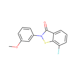 COc1cccc(-n2sc3c(F)cccc3c2=O)c1 ZINC000072176840