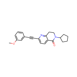 COc1cccc(C#Cc2ccc3c(n2)CCN(C2CCCC2)C3=O)c1 ZINC000071331466