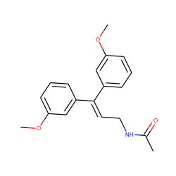 COc1cccc(C(=CCNC(C)=O)c2cccc(OC)c2)c1 ZINC000035075358