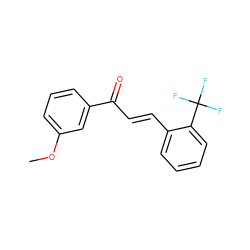 COc1cccc(C(=O)/C=C/c2ccccc2C(F)(F)F)c1 ZINC000057437935