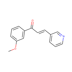 COc1cccc(C(=O)/C=C/c2cccnc2)c1 ZINC000007586942