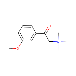COc1cccc(C(=O)C[N+](C)(C)C)c1 ZINC001772623965