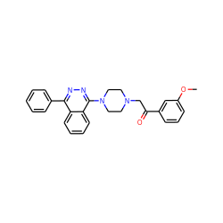 COc1cccc(C(=O)CN2CCN(c3nnc(-c4ccccc4)c4ccccc34)CC2)c1 ZINC000653771400