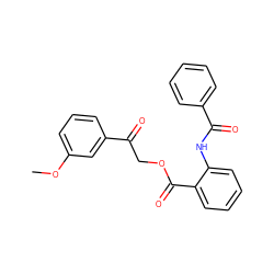 COc1cccc(C(=O)COC(=O)c2ccccc2NC(=O)c2ccccc2)c1 ZINC000000991862