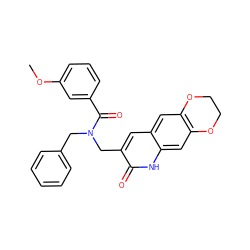 COc1cccc(C(=O)N(Cc2ccccc2)Cc2cc3cc4c(cc3[nH]c2=O)OCCO4)c1 ZINC000008772963