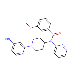 COc1cccc(C(=O)N(c2ccccn2)C2CCN(c3cc(N)ccn3)CC2)c1 ZINC000040953185