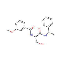 COc1cccc(C(=O)N[C@@H](CO)C(=O)N[C@@H](C)c2ccccc2)c1 ZINC000473154498