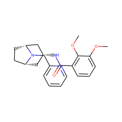 COc1cccc(C(=O)N[C@@H]2C[C@@H]3CC[C@H](C2)N3Cc2ccccn2)c1OC ZINC000299821150