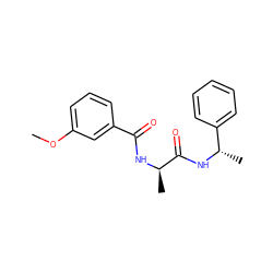 COc1cccc(C(=O)N[C@H](C)C(=O)N[C@@H](C)c2ccccc2)c1 ZINC000020399448