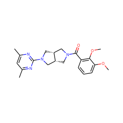 COc1cccc(C(=O)N2C[C@@H]3CN(c4nc(C)cc(C)n4)C[C@@H]3C2)c1OC ZINC000116822071