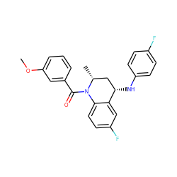 COc1cccc(C(=O)N2c3ccc(F)cc3[C@@H](Nc3ccc(F)cc3)C[C@H]2C)c1 ZINC000013490211