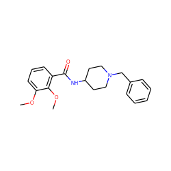 COc1cccc(C(=O)NC2CCN(Cc3ccccc3)CC2)c1OC ZINC000013820638