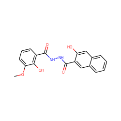 COc1cccc(C(=O)NNC(=O)c2cc3ccccc3cc2O)c1O ZINC000028966903