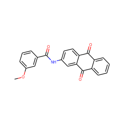 COc1cccc(C(=O)Nc2ccc3c(c2)C(=O)c2ccccc2C3=O)c1 ZINC000004151777