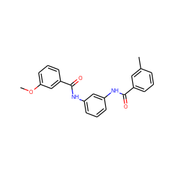 COc1cccc(C(=O)Nc2cccc(NC(=O)c3cccc(C)c3)c2)c1 ZINC000010773654