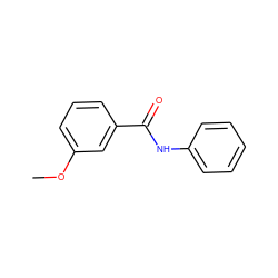 COc1cccc(C(=O)Nc2ccccc2)c1 ZINC000000361825