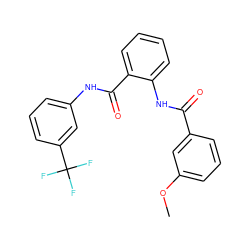 COc1cccc(C(=O)Nc2ccccc2C(=O)Nc2cccc(C(F)(F)F)c2)c1 ZINC000199853878