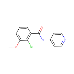 COc1cccc(C(=O)Nc2ccncc2)c1Cl ZINC000096282852