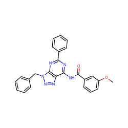 COc1cccc(C(=O)Nc2nc(-c3ccccc3)nc3c2nnn3Cc2ccccc2)c1 ZINC000040895483