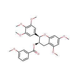 COc1cccc(C(=O)O[C@@H]2Cc3c(OC)cc(OC)cc3O[C@@H]2c2cc(OC)c(OC)c(OC)c2)c1 ZINC000200349149