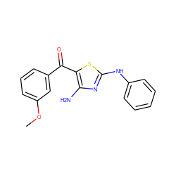 COc1cccc(C(=O)c2sc(Nc3ccccc3)nc2N)c1 ZINC000032947349