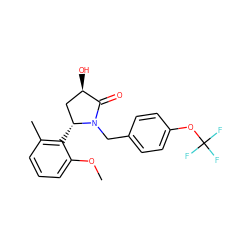 COc1cccc(C)c1[C@@H]1C[C@@H](O)C(=O)N1Cc1ccc(OC(F)(F)F)cc1 ZINC000166924467