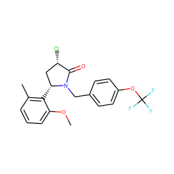 COc1cccc(C)c1[C@@H]1C[C@H](Cl)C(=O)N1Cc1ccc(OC(F)(F)F)cc1 ZINC000167420511