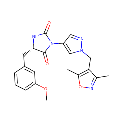 COc1cccc(C[C@@H]2NC(=O)N(c3cnn(Cc4c(C)noc4C)c3)C2=O)c1 ZINC000115732474