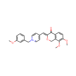 COc1cccc(C[n+]2ccc(/C=C3\OCc4c(ccc(OC)c4OC)C3=O)cc2)c1 ZINC000473152726