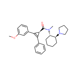 COc1cccc(C2=C(c3ccccc3)[C@@H]2C(=O)N(C)[C@H]2CCCC[C@@H]2N2CCCC2)c1 ZINC000026739599