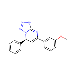 COc1cccc(C2=C[C@@H](c3ccccc3)N3N=NNC3=N2)c1 ZINC000013127727