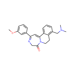 COc1cccc(C2=NCC(=O)N3CCc4c(CN(C)C)cccc4C3=C2)c1 ZINC000149020343