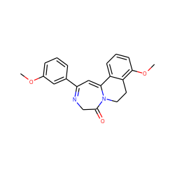 COc1cccc(C2=NCC(=O)N3CCc4c(OC)cccc4C3=C2)c1 ZINC000149245461