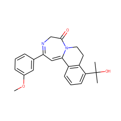 COc1cccc(C2=NCC(=O)N3CCc4c(cccc4C(C)(C)O)C3=C2)c1 ZINC000149165007