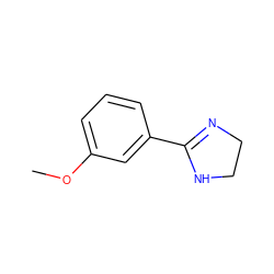 COc1cccc(C2=NCCN2)c1 ZINC000004013995