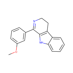 COc1cccc(C2=NCCc3c2[nH]c2ccccc32)c1 ZINC000028889378