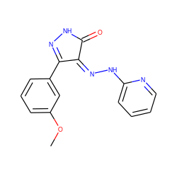 COc1cccc(C2=NNC(=O)/C2=N\Nc2ccccn2)c1 ZINC000049089715