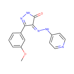 COc1cccc(C2=NNC(=O)/C2=N\Nc2ccncc2)c1 ZINC000049089638