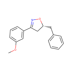 COc1cccc(C2=NO[C@H](Cc3ccccc3)C2)c1 ZINC000095584347