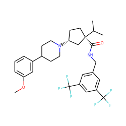 COc1cccc(C2CCN([C@@H]3CC[C@@](C(=O)NCc4cc(C(F)(F)F)cc(C(F)(F)F)c4)(C(C)C)C3)CC2)c1 ZINC000029041046