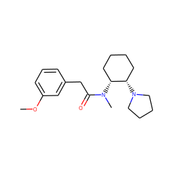 COc1cccc(CC(=O)N(C)[C@@H]2CCCC[C@@H]2N2CCCC2)c1 ZINC000006018051