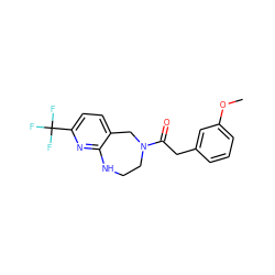 COc1cccc(CC(=O)N2CCNc3nc(C(F)(F)F)ccc3C2)c1 ZINC000103265966